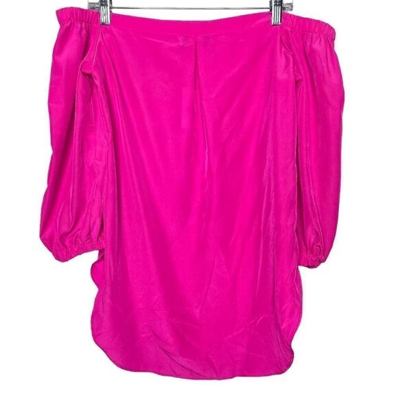 Amanda U. Dakota Pink Off Shoulder Hi/Low Blouse Size Small - Picture 6 of 8